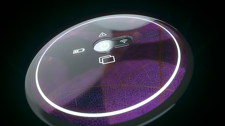 Wallbox Design in lila, mit EPDA Award aussgezeichnet