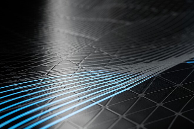 IMD Design Connecting Lines blau und schwarz
