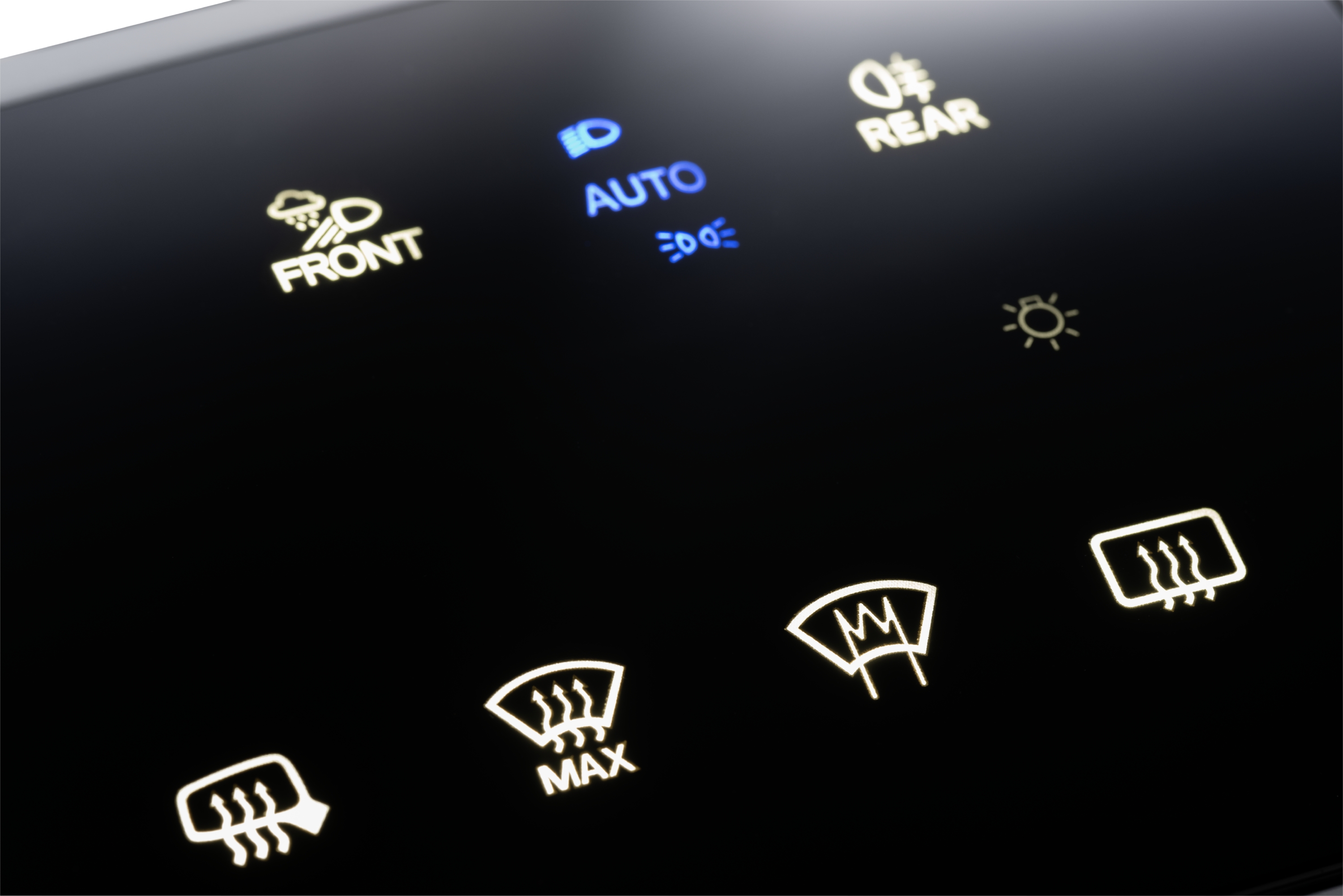 hmi and PolyIC sensor technology in car interior display backlit