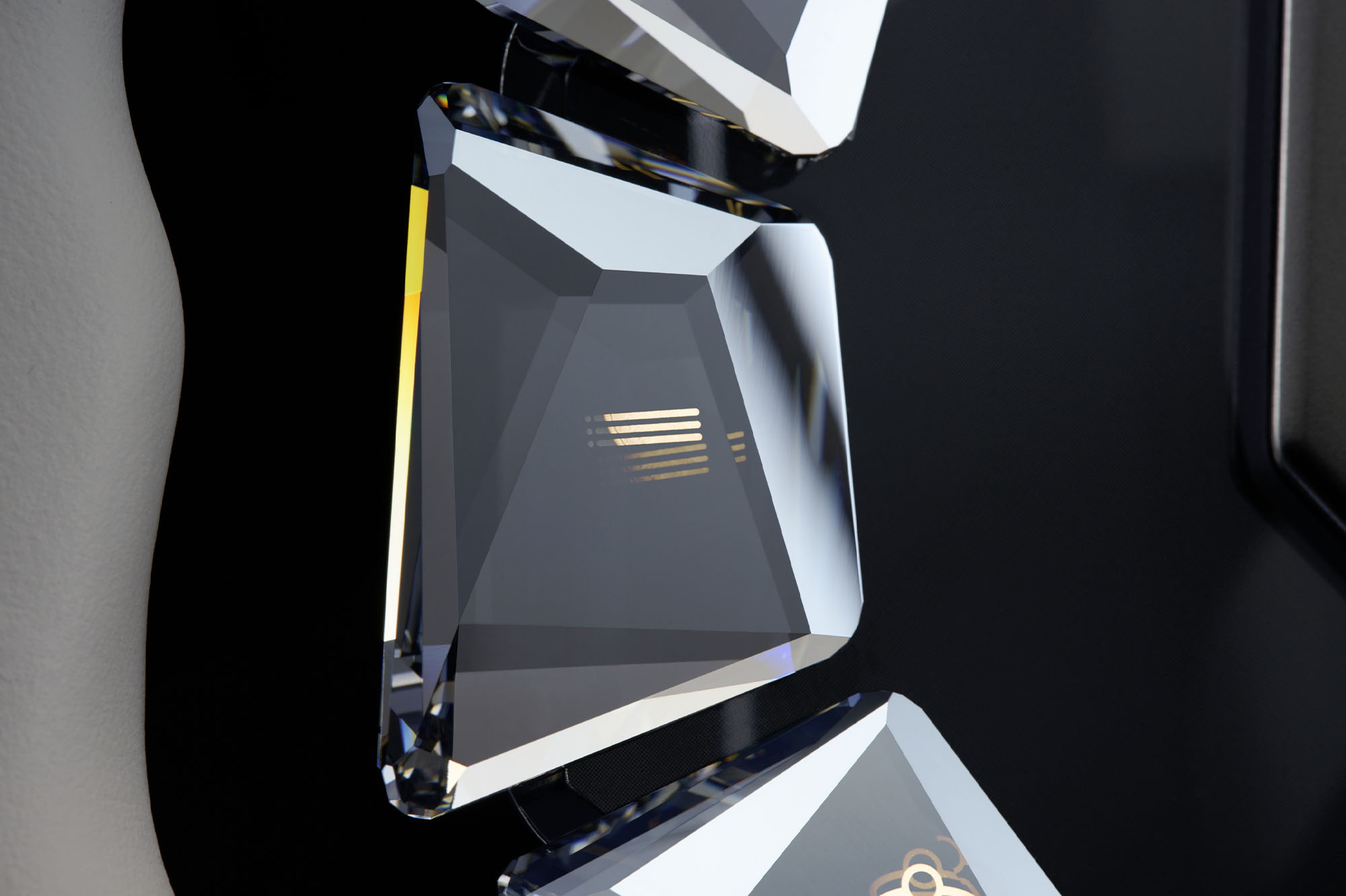 Auto Interieur Lenkrad Detail Swarovski Kristall Bedienelement